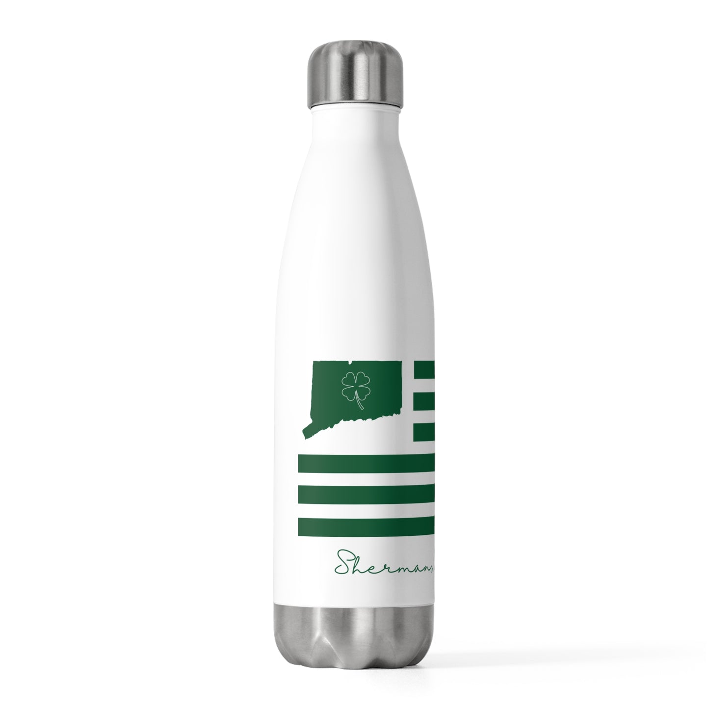 Sherman Connecticut St. Patrick’s Day Flag 20oz Insulated Bottle
