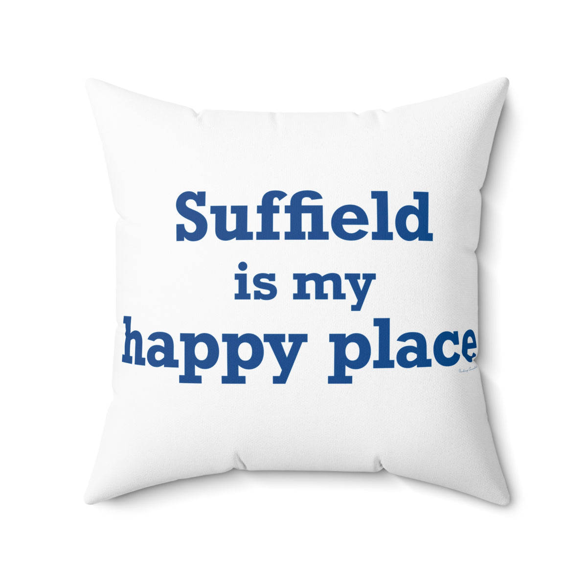 Suffield is My Happy Place Polyester Square Pillow