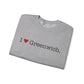 I Heart Greenwich. Unisex Heavy Blend™ Crewneck Sweatshirt