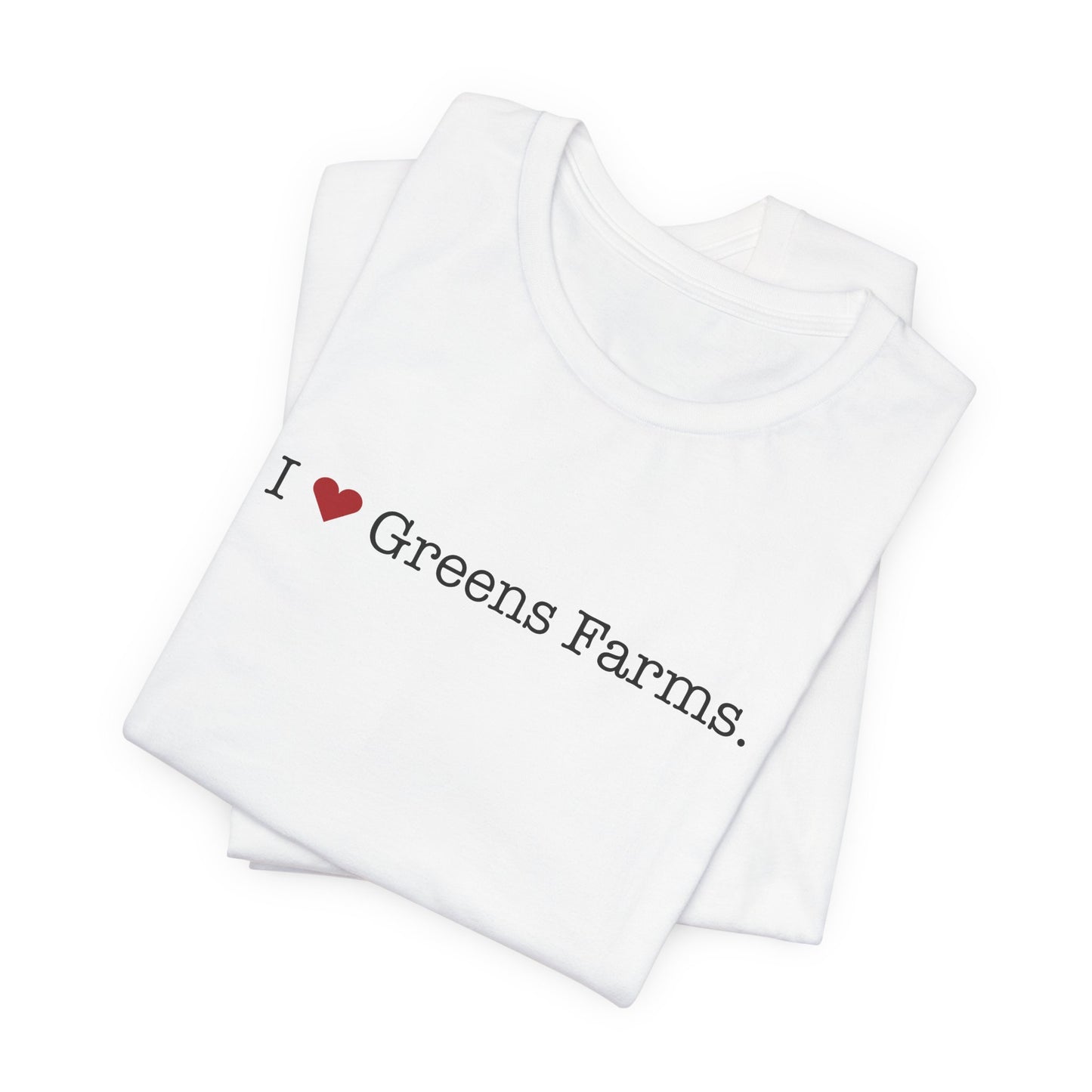 I Heart Greens Farms. Unisex Jersey Short Sleeve T-Shirt