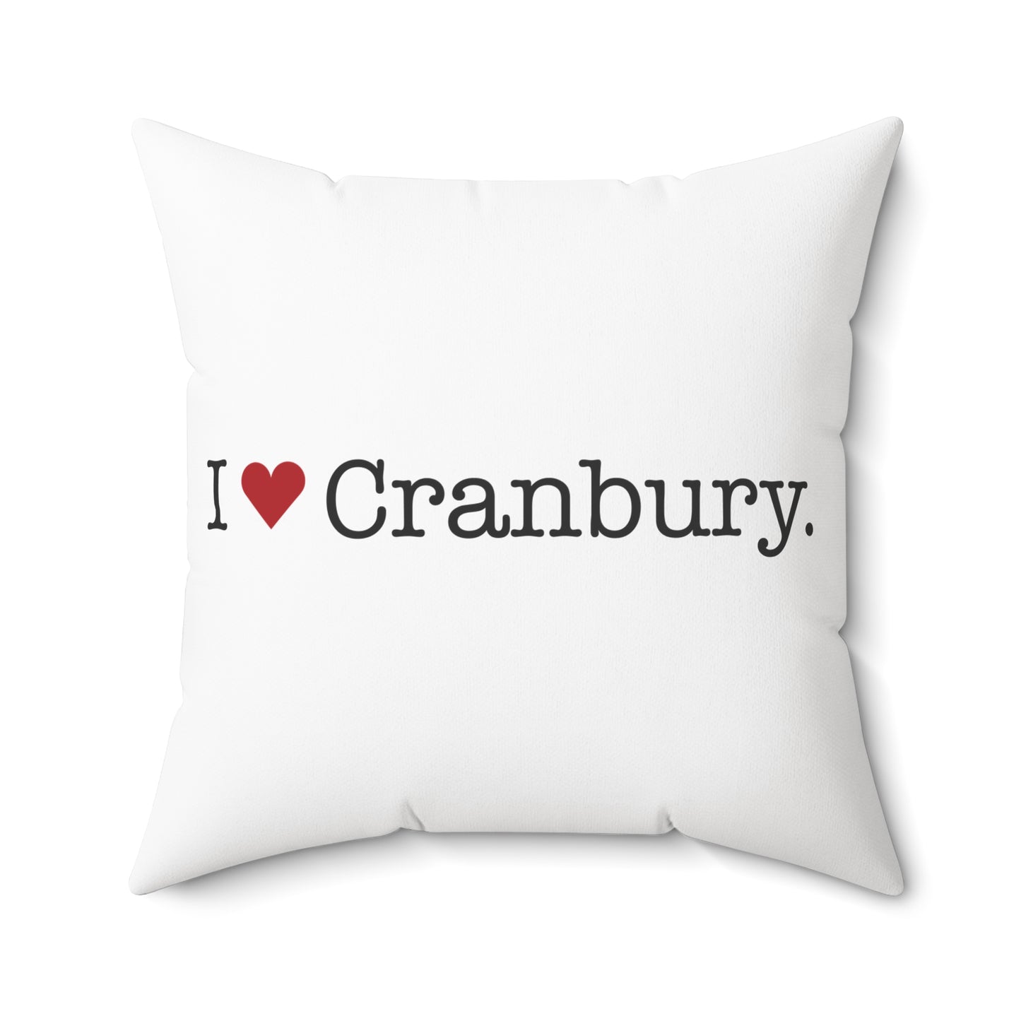 I Heart Cranbury. Spun Polyester Square Pillow
