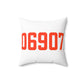 06907 Stamford Connecticut Zip Code Spun Polyester Square Pillow