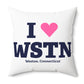I Heart WSTN Spun Polyester Square Pillow