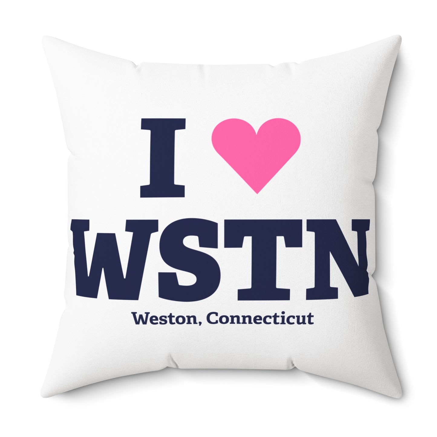 I Heart WSTN Spun Polyester Square Pillow