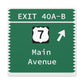 Vintage Merritt Parkway Exit 40 A-B Sign Matte Canvas, Stretched, 1.25"