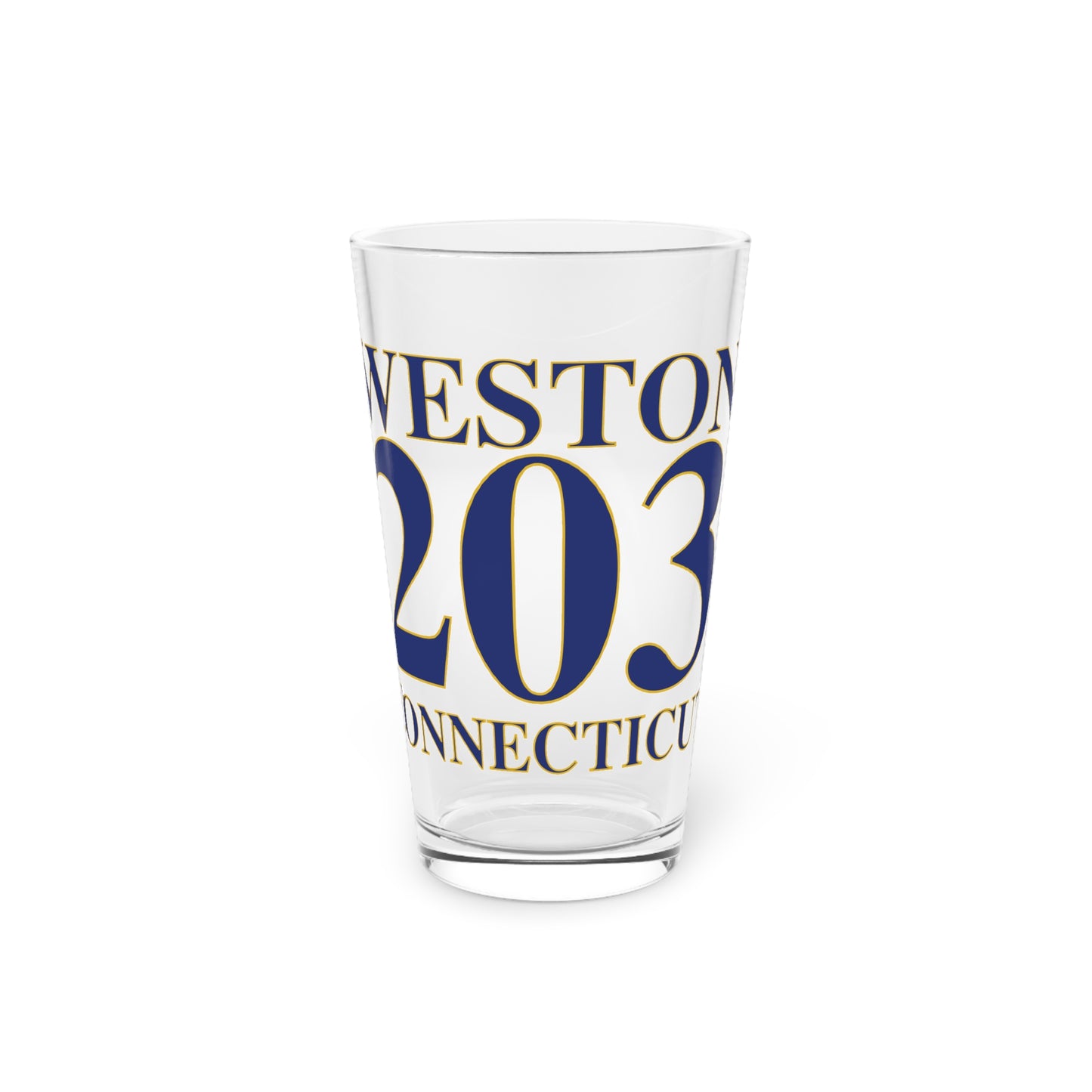 Weston 203 Connecticut Pint Glass, 16oz