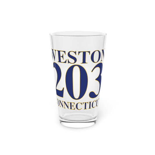 Weston 203 Connecticut Pint Glass, 16oz