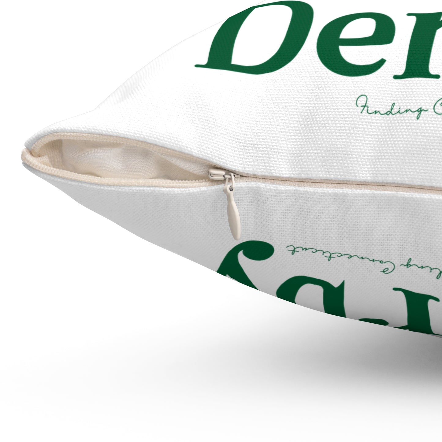 I Clover Derby Spun Polyester Square Pillow