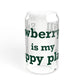 Strawberry Hill is my happy place Sipper Glass, 16oz