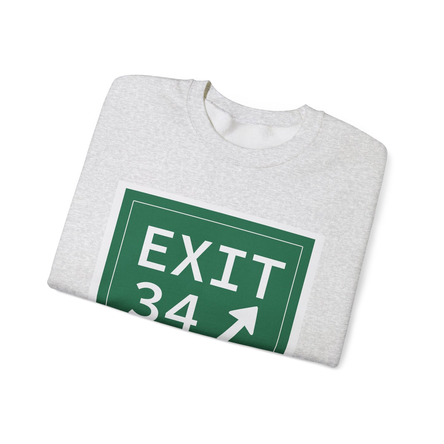 Vintage Exit 34 Merritt Parkway Sign Unisex Heavy Blend™ Crewneck Sweatshirt