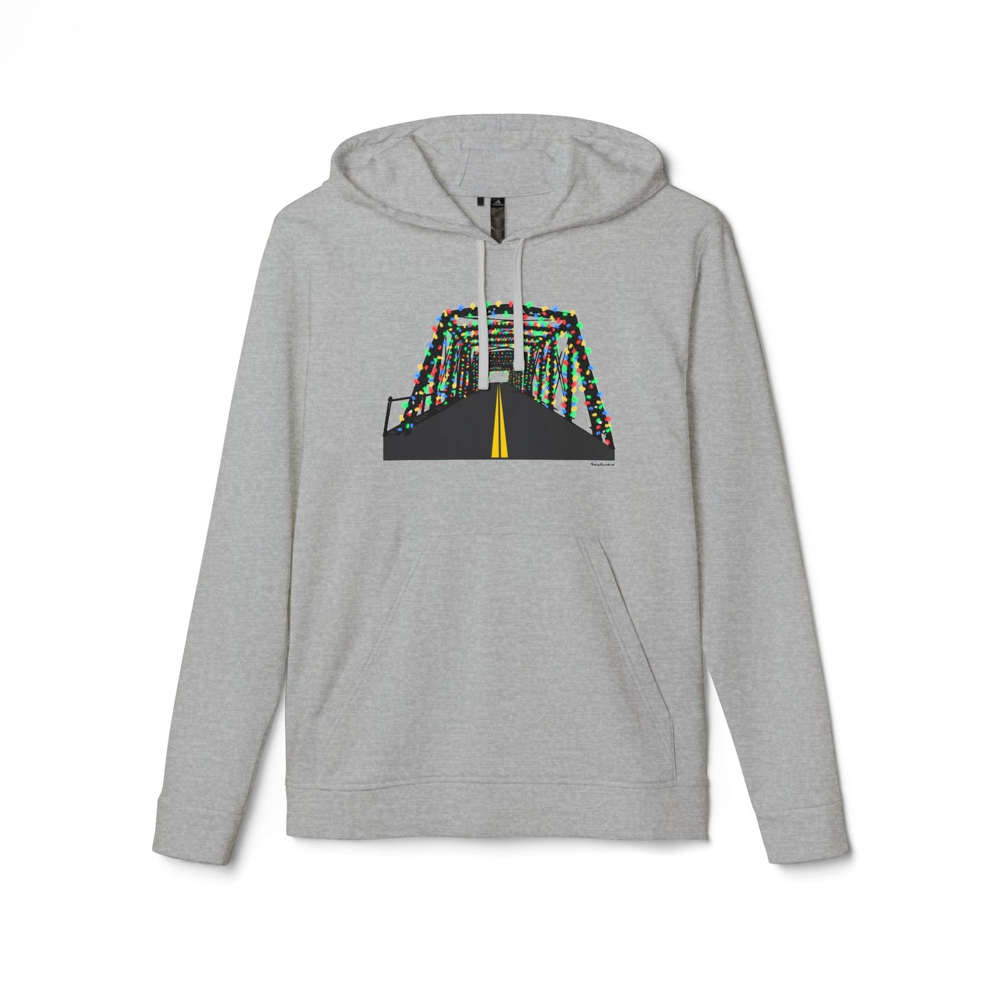 Saugatuck Bridge Lights adidas Unisex Fleece Hoodie Sweatshirt