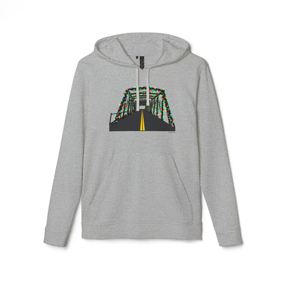 Saugatuck Bridge Lights adidas Unisex Fleece Hoodie Sweatshirt