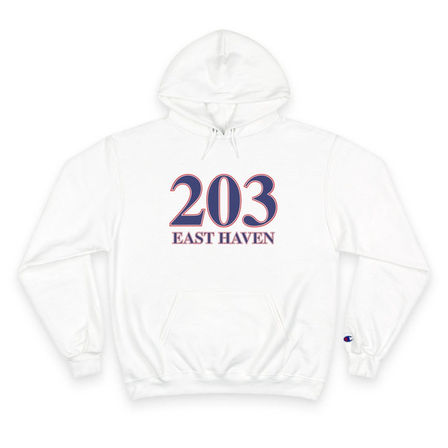 203 East Haven Red White & Blue Champion Hoodie