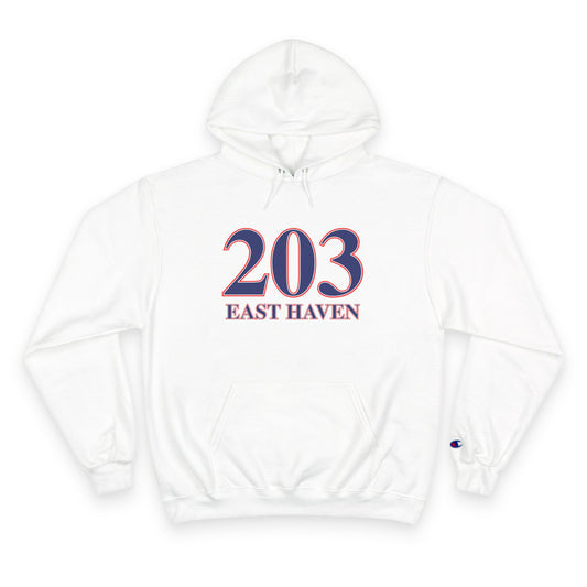 203 East Haven Red White & Blue Champion Hoodie