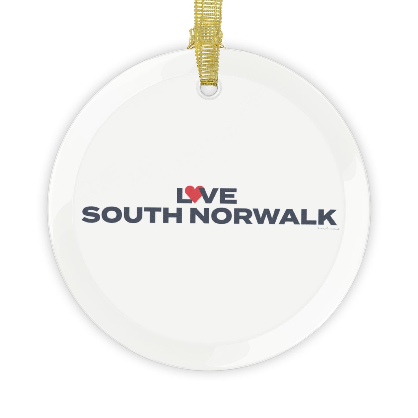 Love South Norwalk Glass Ornaments