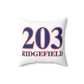 203 Ridgefield Red White & Blue Spun Polyester Square Pillow