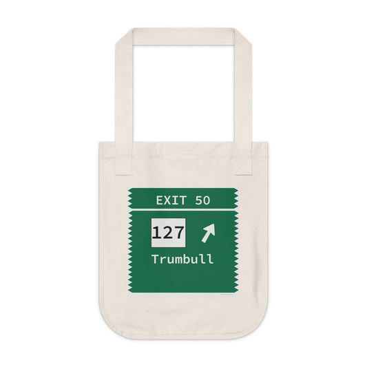 Vintage Merritt Parkway Exit 50 Sign Organic Canvas Tote Bag