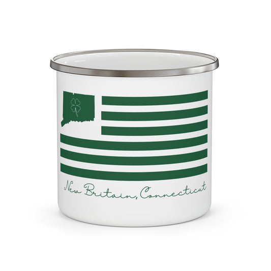 New Britain Connecticut St. Patrick’s Day Flag Enamel Camping Mug