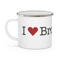 I Heart Brookfield. Enamel Camping Mug