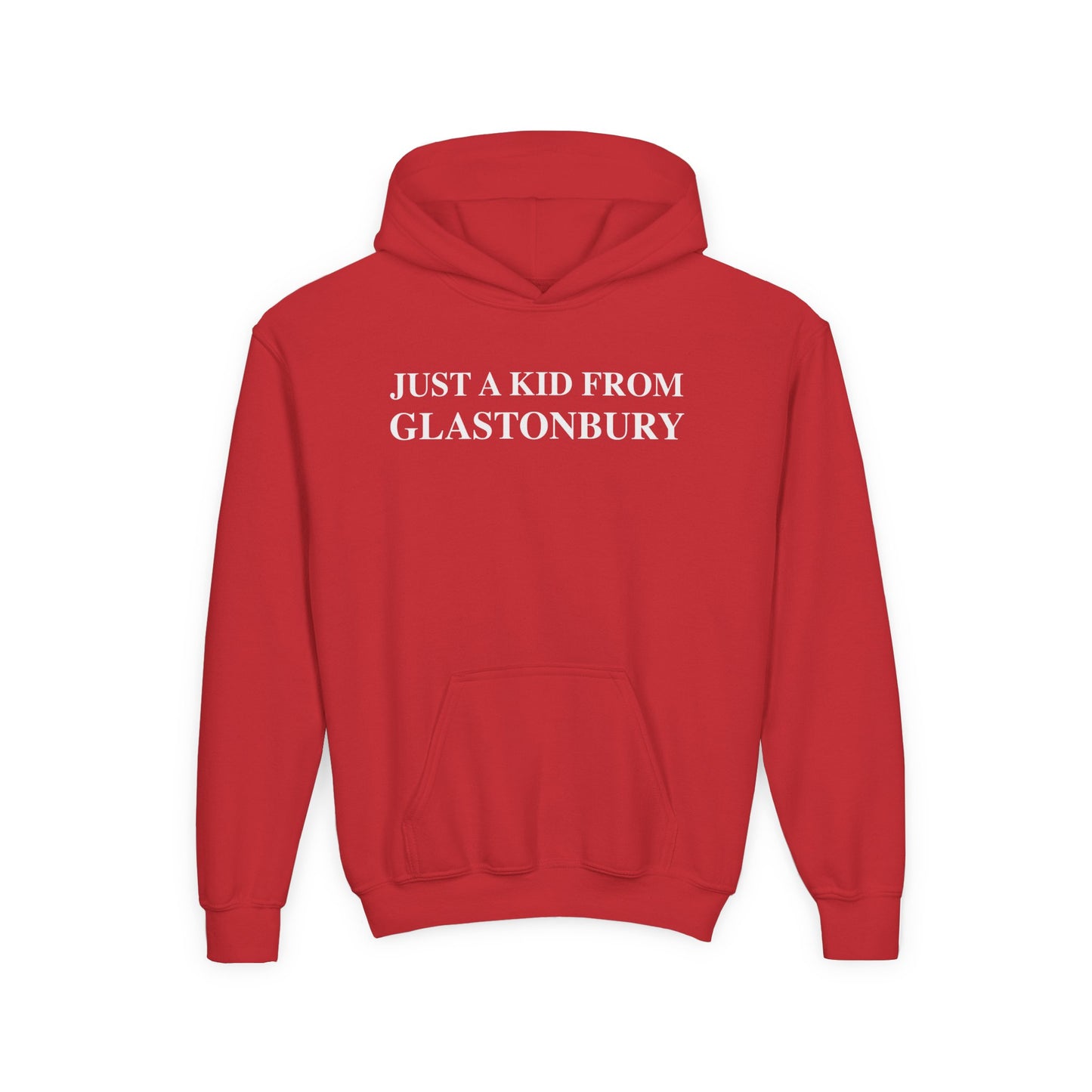 Just a kid from Glastonbury Youth Heavy Blend Hooded Sweatshirt