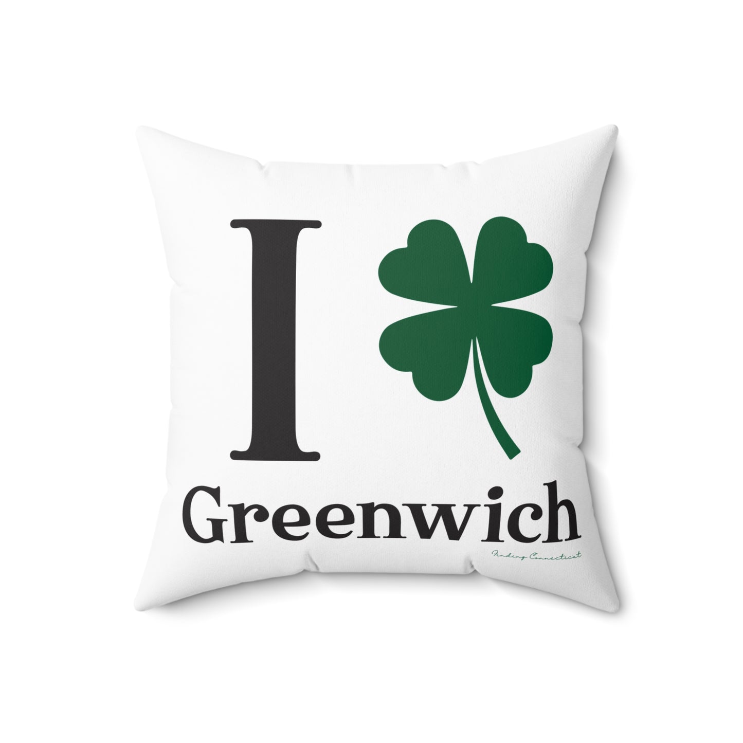 I Clover Greenwich Spun Polyester Square Pillow