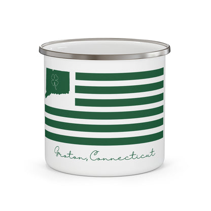 Groton Connecticut St. Patrick’s Day Flag Enamel Camping Mug