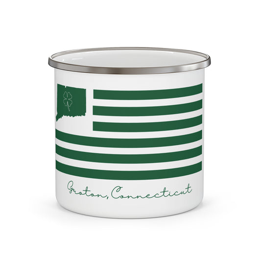 Groton Connecticut St. Patrick’s Day Flag Enamel Camping Mug