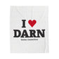 I Heart DARN Velveteen Plush Blanket