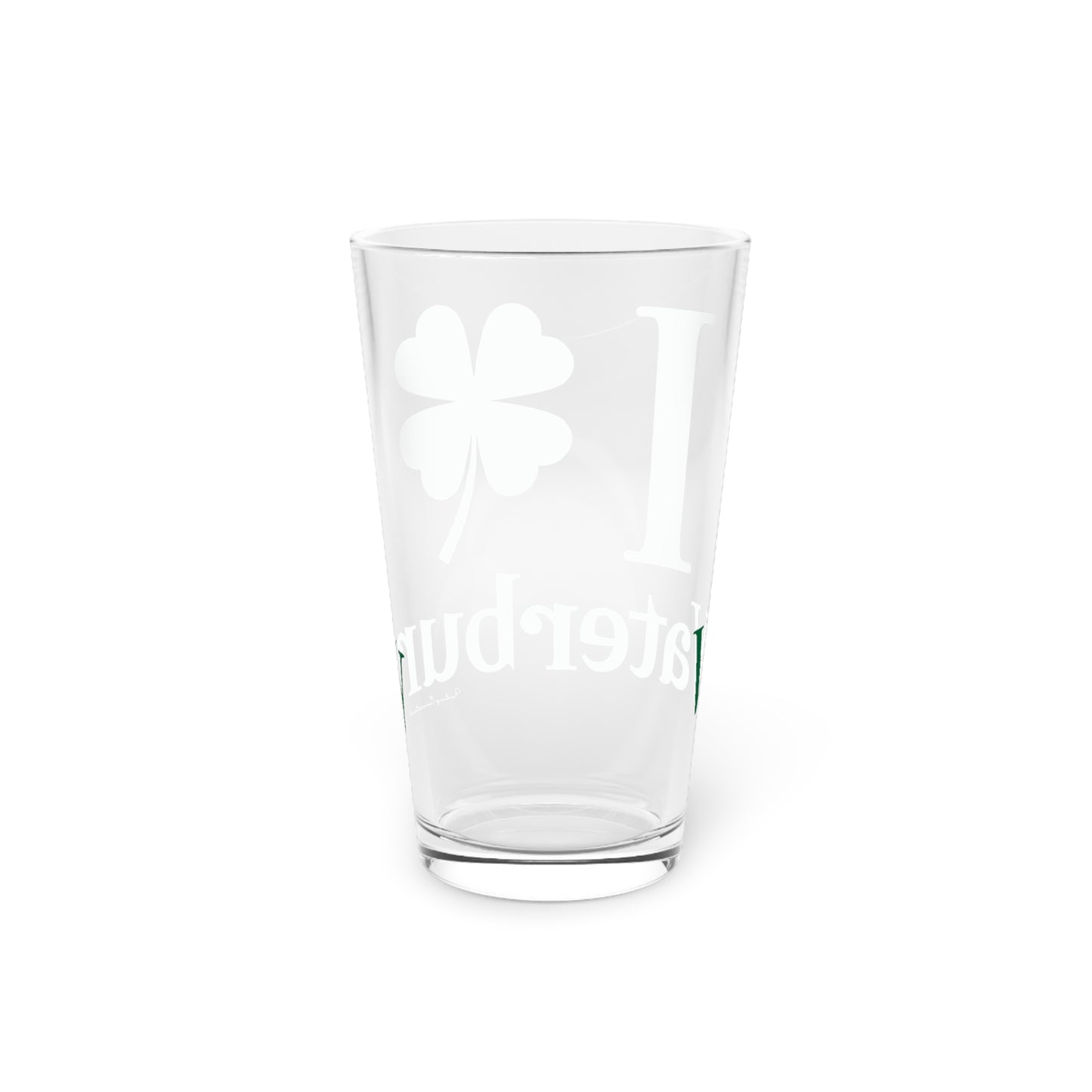 I Clover Waterbury Pint Glass, 16oz