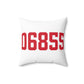 06855 Norwalk Connecticut Zip Code Spun Polyester Square Pillow