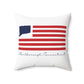 Marlborough Connecticut Flag Spun Polyester Square Pillow