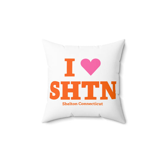 I Heart SHTN Spun Polyester Square Pillow