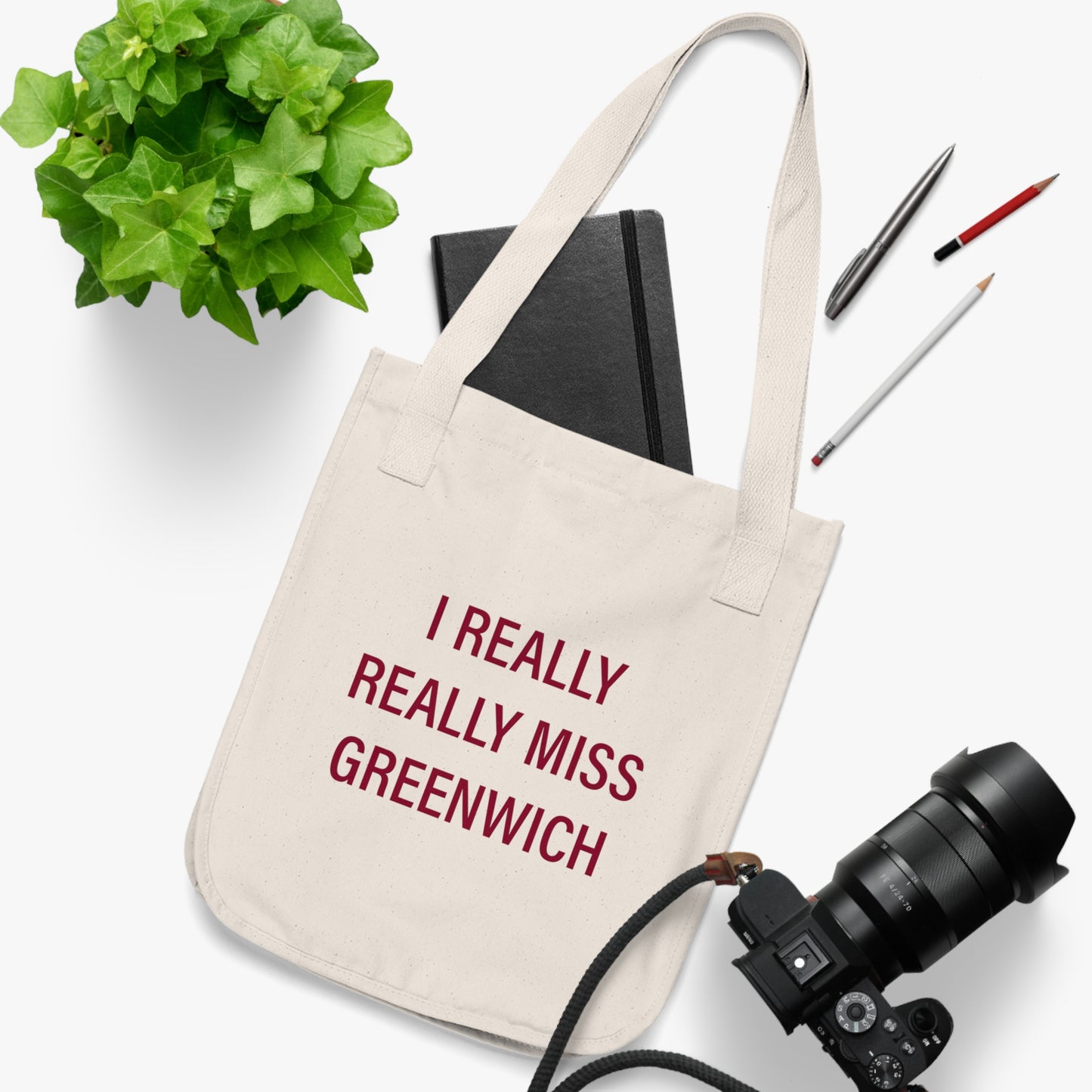 I Really Really Miss Greenwich Organic Canvas Tote Bag