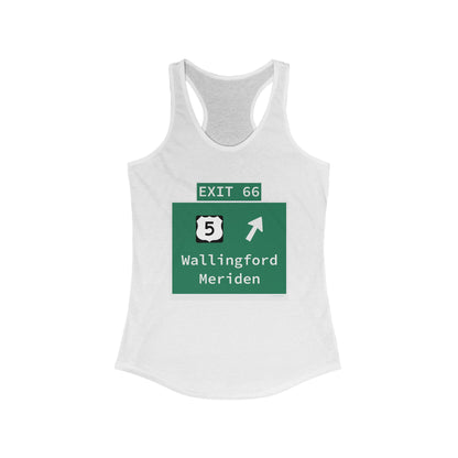 Vintage WCP Exit 66 Sign Women's Ideal Racerback Tank Top