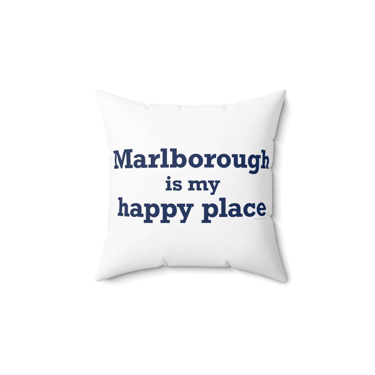 Marlborough is My Happy Place Polyester Square Pillow