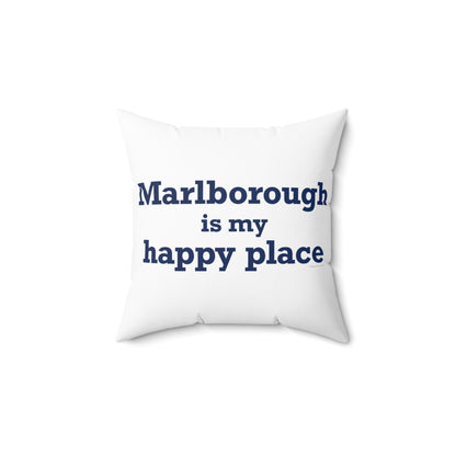 Marlborough is My Happy Place Polyester Square Pillow