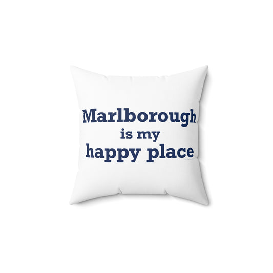Marlborough is My Happy Place Polyester Square Pillow