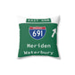 Vintage WCP Exit 68W Spun Polyester Square Pillow