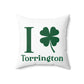 I Clover Torrington Spun Polyester Square Pillow