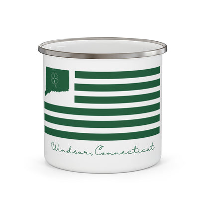 Windsor Connecticut St. Patrick’s Day Flag Enamel Camping Mug