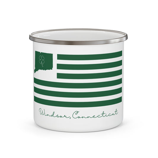 Windsor Connecticut St. Patrick’s Day Flag Enamel Camping Mug