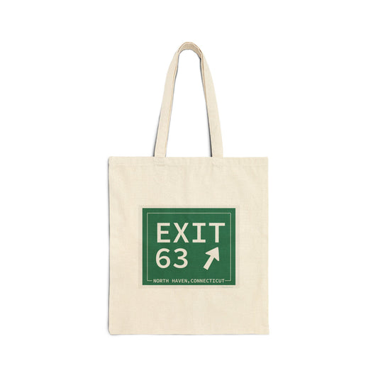 Vintage Exit 63 WCP Sign Cotton Canvas Tote Bag