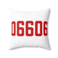 06606 Bridgeport Connecticut Zip Code Spun Polyester Square Pillow