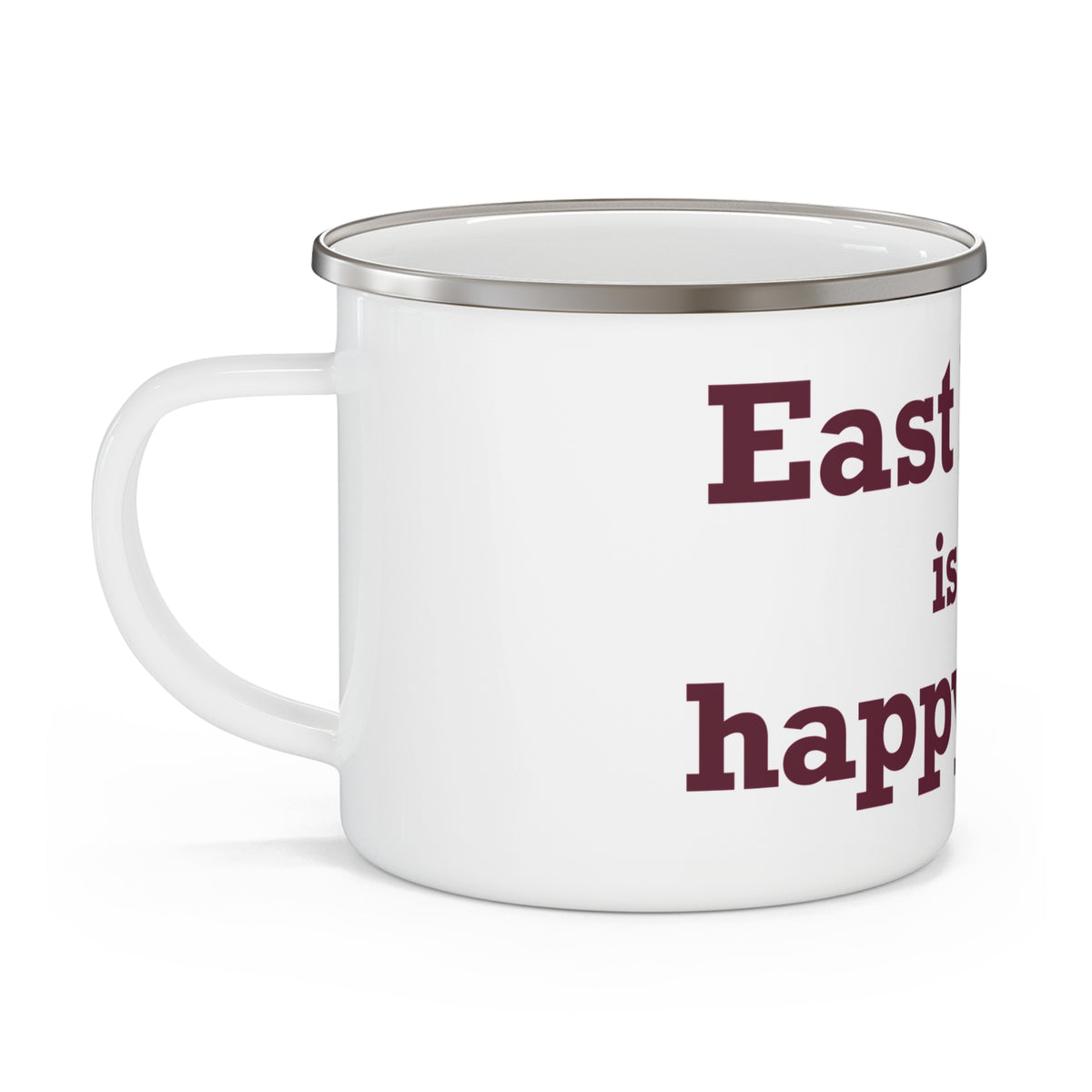 East Lyme is My Happy Place Enamel Camping Mug