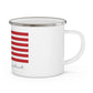 Woodstock Connecticut Flag Enamel Camping Mug