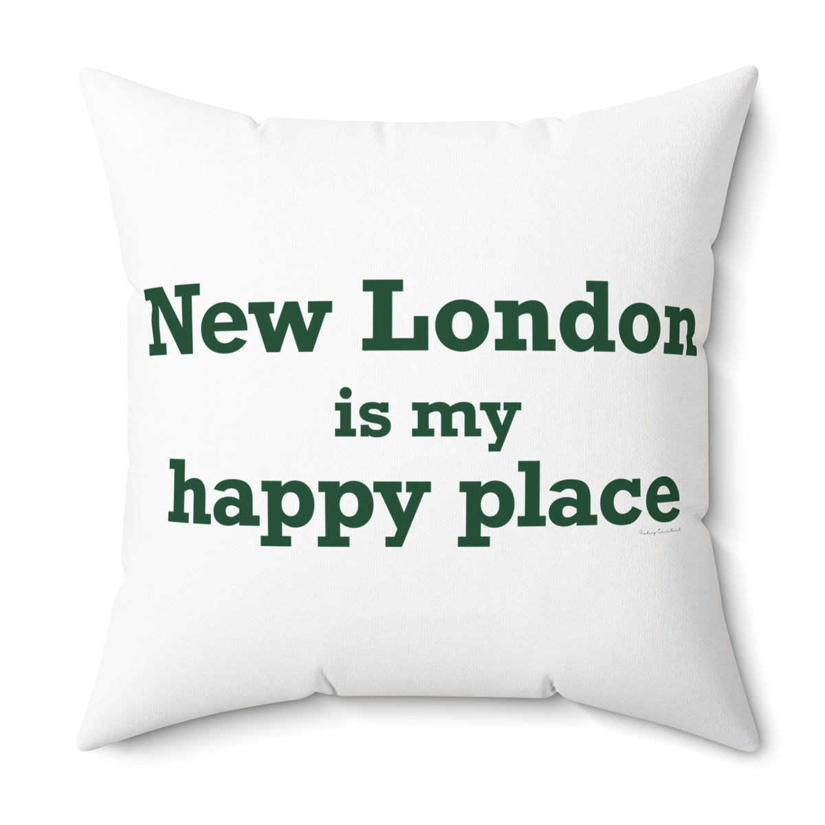 New London is My Happy Place Spun Polyester Square Pillow