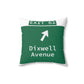 Vintage WCP Exit 62 Sign Spun Polyester Square Pillow