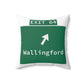 Vintage WCP Exit 64 Sign Spun Polyester Square Pillow
