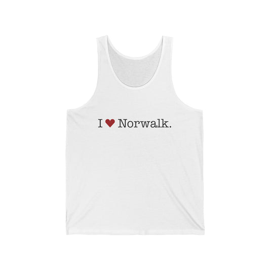 I Heart Norwalk. Unisex Jersey Tank Top