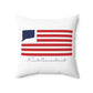 Kent Connecticut Flag Spun Polyester Square Pillow
